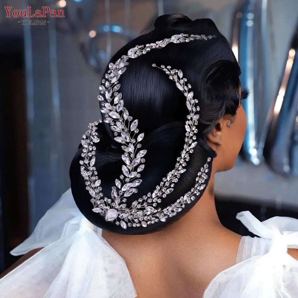 Fascia Capelli Sposa fatta a mano con strass a forma di fiore - Bridetobe.it