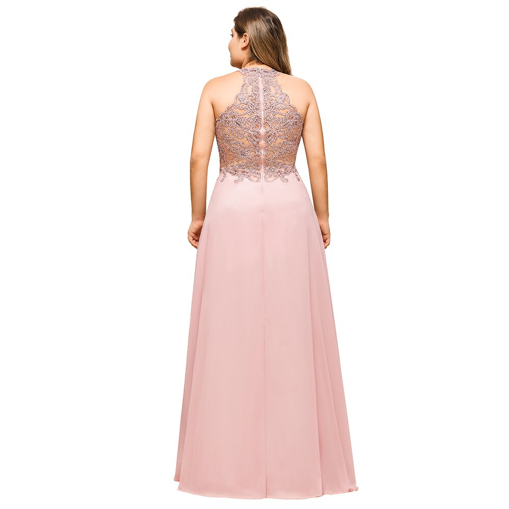 Abiti da damigella d'onore per donna Abito da cerimonia nuziale elegante in chiffon con perline con inserto in pizzo - Bridetobe.it