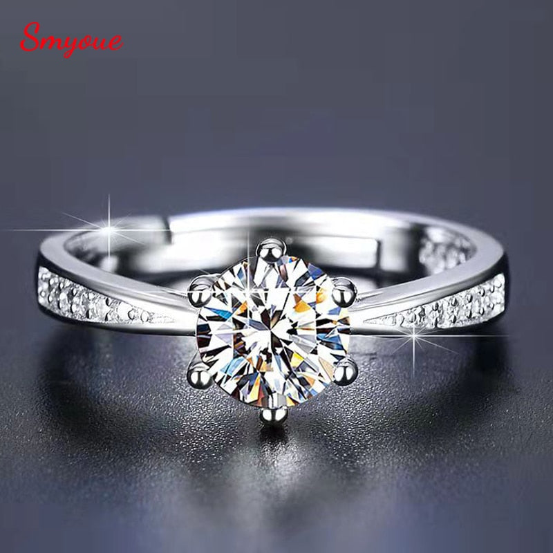 Anello di fidanzamento solitario in argento sterling con diamante brillante tondo da 3 carati in moissanite regalo per lei - Bridetobe.it