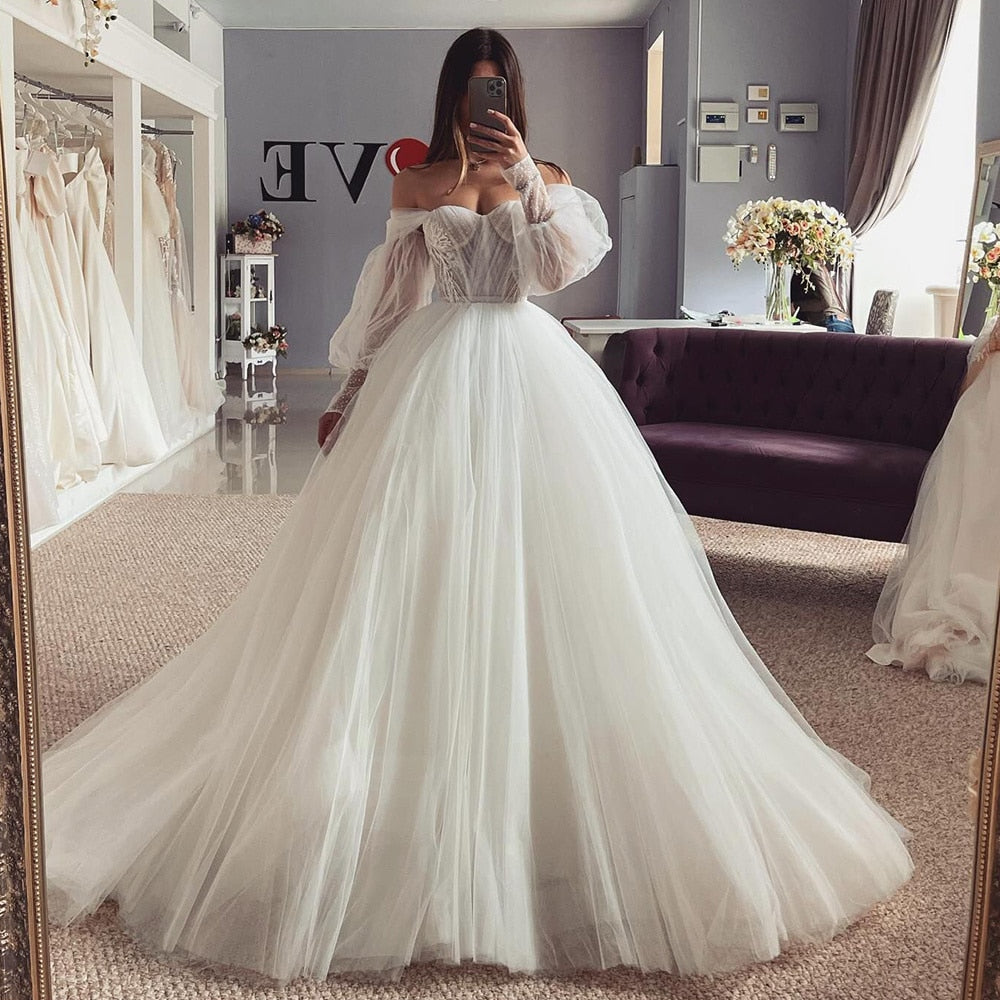 Abiti da sposa principessa Bohemiah 2023 Abito da sposa a maniche