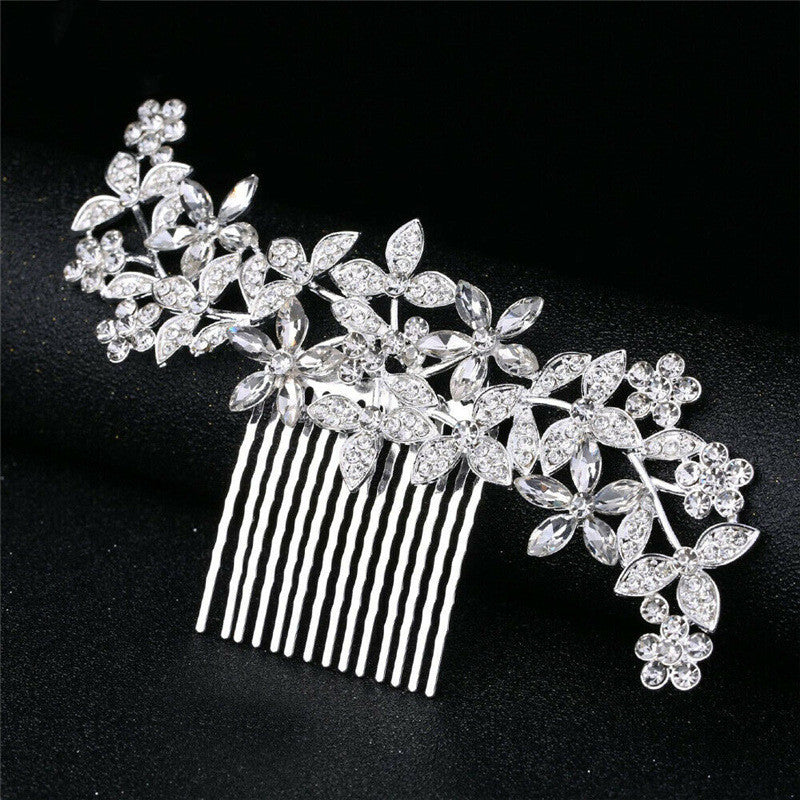 Fermaglio Per Capelli Da Sposa Con Zirconi – Accessorio Per Capelli A Forma Di Pettinino – Gioiello Per Matrimonio, Festa E Cerimonia – Modello 3