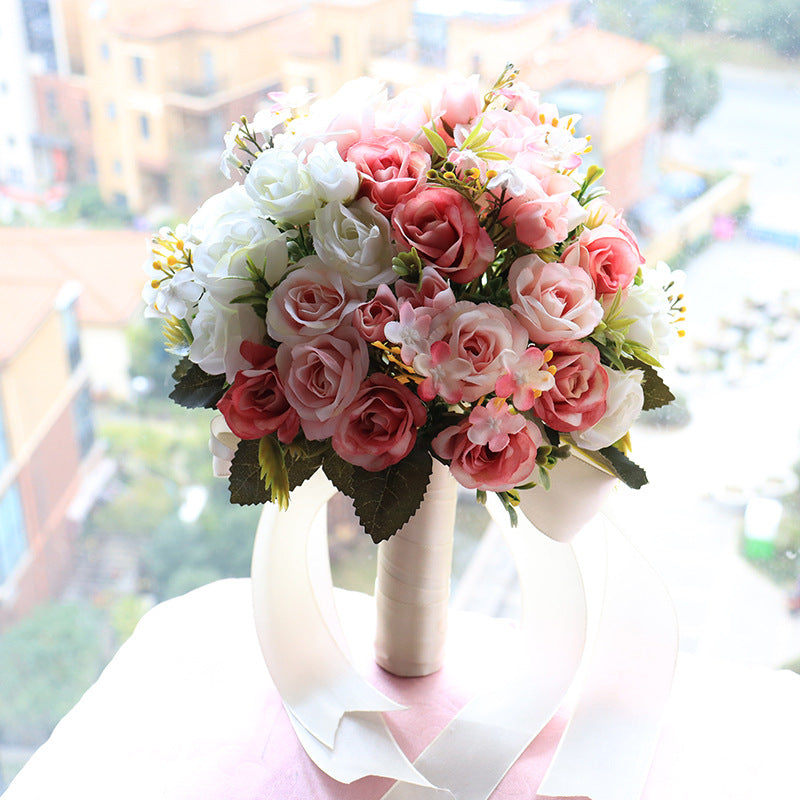 Bouquet da sposa in nastri di poliestere fatti a mano - Seta di raso - Bridetobe.it